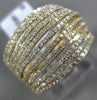 ESTATE LARGE 1.0CT DIAMOND 14K YELLOW GOLD 3D MULTI ROW CLASSIC ANNIVERSARY RING