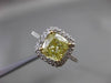 ESTATE 2.07CT GIA FANCY YELLOW DIAMOND 18K WHITE GOLD FILIGREE ENGAGEMENT RING