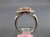 ESTATE LARGE 2.96CT WHITE & FANCY PINK DIAMOND 18KT GOLD OVAL FILIGREE RING