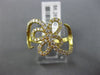 ESTATE WIDE .64CT ROUND DIAMOND 18KT YELLOW GOLD OPEN FLYING BUTTERFLY FUN RING