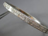 ESTATE 2.50CT PRINCESS CUT DIAMOND 14KT WHITE GOLD 2 ROW CLASSIC BANGLE BRACELET