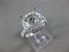 ESTATE LARGE 1.37CT ROUND DIAMOND 18KT WHITE GOLD 3D SEMI MOUNT ENGAGEMENT RING