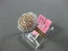 ESTATE .61CT WHITE & PINK DIAMOND 18KT ROSE GOLD CLASSIC CLUSTER OCTAGON RING