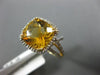 ESTATE .85CT DIAMOND & AAA EXTRA FACET CITRINE 14KT YELLOW GOLD SQUARE HALO RING