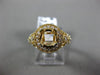 ESTATE WIDE .55CT DIAMOND 14KT YELLOW GOLD 3D ETOILE SEMI MOUNT ENGAGEMENT RING