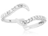 ESTATE .25CT ROUND DIAMOND 14KT WHITE GOLD 3D CLASSIC CRISS CROSS SNAKE FUN RING