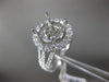 ESTATE EXTRA LARGE 1.45CT DIAMOND 14K WHITE GOLD 3D SEMI MOUNT ENGAGEMENT RING
