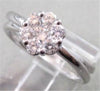 ANTIQUE WIDE E-F VVS FLOWER .62CT DIAMOND 14KT GOLD RING ONE OF A KIND!!!!!!!!!!