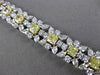 ESTATE LARGE & WIDE 19.0CT MULTI COLOR DIAMOND 18K TWO TONE GOLD TENNIS BRACELET