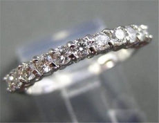 ESTATE .35CT DIAMOND 14KT WHITE GOLD 11 STONE ANNIVERSARY / WEDDING RING #1639