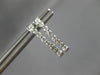 ESTATE .50CT DIAMOND 14KT WHITE GOLD 3D CLASSIC OVAL INSIDE OUT HOOP EARRINGS
