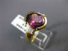 ESTATE WIDE 2.86CT DIAMOND & AAA AMETHYST 18K YELLOW GOLD ENGAGEMENT RING #21699
