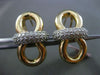 ESTATE LARGE .92CT DIAMOND 14KT TWO TONE GOLD OVAL LOVE KNOT CLIP ON EARRINGS