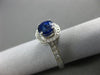 ESTATE 1.75CT DIAMOND & AAA SAPPHIRE 18KT WHITE GOLD ROUND HALO ENGAGEMENT RING