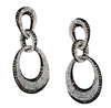 ESTATE 1.55CT WHITE & CHOCOLATE FANCY DIAMOND 14K WHITE GOLD 3D HANGING EARRINGS