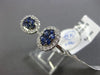 ESTATE .81CT DIAMOND & AAA SAPPHIRE 14KT WHITE GOLD 3D DOUBLE OVAL CLUSTER RING