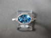 ESTATE 1.73CT DIAMOND & AAA BLUE TOPAZ 14KT WHITE GOLD FILIGREE SEMI BEZEL RING