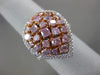 LARGE 2.67CT WHITE & PINK DIAMOND 18KT WHITE & ROSE GOLD HALO ANNIVERSARY RING