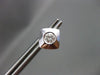 ESTATE .50CT DIAMOND SOLITAIRE SQUARE ETOILE 14KT W GOLD STUD EARRINGS 7mm #2664
