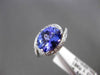 ESTATE WIDE 2.52CT DIAMOND & TANZANITE 18KT WHITE GOLD INFINITY ENGAGEMENT RING