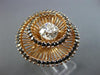 ESTATE EXTRA LARGE 2.61CT WHITE & BLACK DIAMOND 14KT ROSE GOLD 3D SWIRL FUN RING