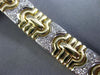 ANTIQUE WIDE 1.98CT DIAMOND 14KT WHITE & YELLOW GOLD 3D PUZZLE BRACELET #19715