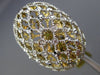 ESTATE MASSIVE .15CT DIAMOND 18KT TWO TONE GOLD ETOILE CRISS CROSS FILIGREE RING