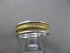 ESTATE 14KT WHITE & YELLOW GOLD SOLID TRIPLE ROPE WEDDING ANNIVERSARY RING 7mm