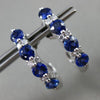 ESTATE 1.47CT DIAMOND & SAPPHIRE 18K WHITE GOLD 3D CLASSIC UMBRELLA EARRINGS E/F