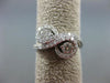 ESTATE WIDE 1.0CT DIAMOND 14KT WHITE GOLD 3D TWO STONE INFINITY LOVE KNOT RING