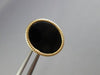 ESTATE ONYX 14KT YELLOW GOLD CLASSIC HANDCRAFTED OVAL MILGRAIN CUFF LINKS #26423