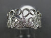 ESTATE .22CT DIAMOND 14KT WHITE GOLD 3D FILIGREE MUSICAL NOTE ETERNITY FUN RING