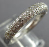 ESTATE .90CT DIAMOND 14KT WHITE GOLD CLASSIC 3 ROW PAVE ANNIVERSARY RING #21788
