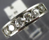 ESTATE LARGE 2.0CT DIAMOND PLATINUM CLASSIC 5mm 6 STONE ROUND CHANNEL MENS RING