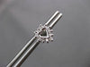 ESTATE .25CT DIAMOND 14KT WHITE GOLD CLASSIC 3D OPEN HEART STUD EARRINGS #24332