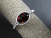 ESTATE 1.62CT DIAMOND & AAA GARNET 14K WHITE GOLD 3D FILIGREE SEMI ETERNITY RING