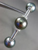 ESTATE LARGE .45CT DIAMOND & AAA TAHITIAN PEARL 18KT WHITE GOLD BANGLE BRACELET