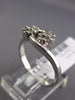 ESTATE .25CT ROUND DIAMOND 14KT WHITE GOLD 3D DOUBLE FLOWE INFINITY LOVE RING