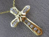 ESTATE .40CT ROUND DIAMOND 14KT YELLOW GOLD CLASSIC X LOVE CROSS PENDANT #14159