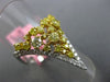 LARGE 1.33CT WHITE & FANCY YELLOW DIAMOND 18KT WHITE & YELLOW GOLD V SHAPE RING