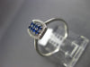 ESTATE .35CT DIAMOND & AAA SAPPHIRE 14KT WHITE GOLD MULTI ROW RECTANGULAR RING