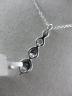 ESTATE .50CT DIAMOND 14K WHITE GOLD 5 STONE JOURNEY GRADUATING ELONGATED PENDANT