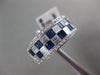 ESTATE WIDE 1.85CT DIAMOND & SAPPHIRE 18K WHITE GOLD 3D WEDDING ANNIVERSARY RING