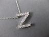 .32CT ROUND DIAMOND 14KT WHITE GOLD CLASSIC INITIAL FLOATING PENDANT #18296