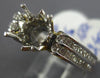ESTATE LARGE 1.48CT DIAMOND 14K WHITE GOLD 3D FLOWER SEMI MOUNT ENGAGEMENT RING