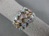 ESTATE WIDE 1.41CT WHITE & PINK DIAMOND 18K 2 TONE GOLD CLASSIC ANNIVERSARY RING