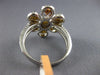 ESTATE LARGE 1.46CT MULTI COLOR DIAMOND 14KT 2 TONE GOLD MULTI SHAPE FLOWER RING
