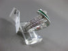 ESTATE WIDE .91CT DIAMOND & AAA EMERALD 18KT WHITE GOLD 3D LOVE KNOT FUN RING