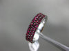 ESTATE 1.06CT AAA RUBY 14K WHITE & BLACK GOLD 3 ROW COMFORT FIT ANNIVERSARY RING