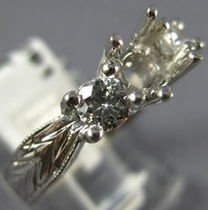 .40CT DIAMOND 18K WHITE GOLD ROUND 3 STONE SEMI MOUNT ENGAGEMENT RING #21091